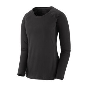 Polo Para Mujer  Capilene® Midweight Crew Negro Patagonia