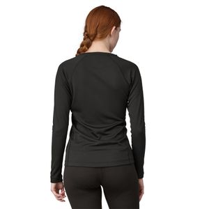 Polo Para Mujer  Capilene® Midweight Crew Negro Patagonia