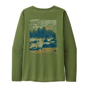 Polo M/L Para Mujer Capilene Cool Daily Graphic Verde Patagonia