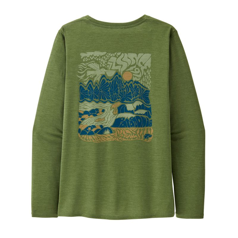 Polo-M-L-Para-Mujer-Capilene-Cool-Daily-Graphic-Verde-Patagonia