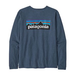 Polo Manga Larga Para Mujer Logo Responsabili Tee Azul Patagonia
