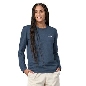 Polo Manga Larga Para Mujer Logo Responsabili Tee Azul Patagonia
