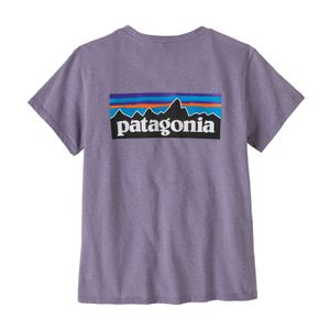 Polo Manga Corta Para Mujer P-6 Logo Responsibili-Tee Morado Patagonia